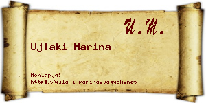 Ujlaki Marina névjegykártya